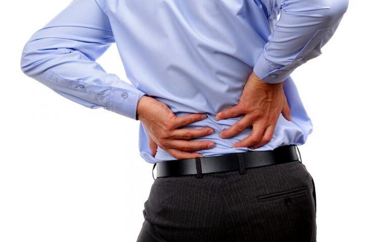 back pain in lumbar osteochondrosis